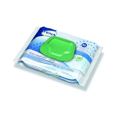TENA® UltraFlush™ Washcloths 7-1/2" x 12-1/2", Softpack wipes