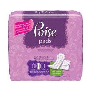 KIMBERLY CLARK CORP Poise Pads Moderate Absorbency Long Pads 12.4"