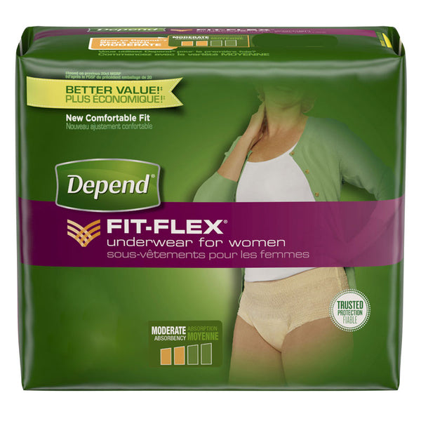 Depend - Depend, Fit-Flex - Underwear, Moderate, Large (19 pr), Shop