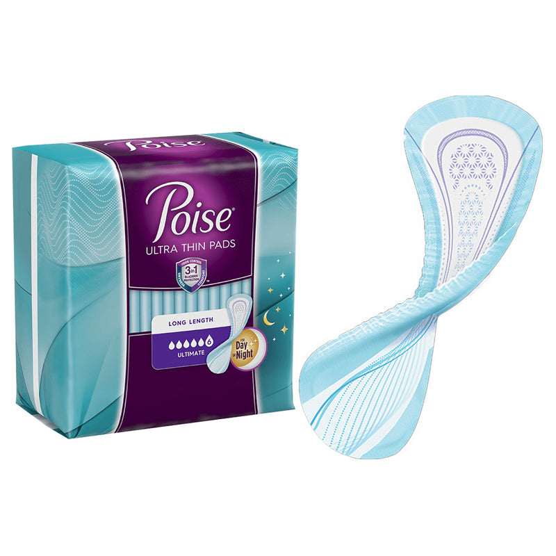 KIMBERLY CLARK CORP Poise Ultra Thin Incontinence Pads Ultimate Absorbency Long Length 26 Count