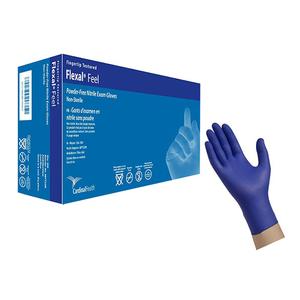 Cardinal Health Flexal Feel Nitrile Exam Gloves, Powder-Free, Cool Blu
