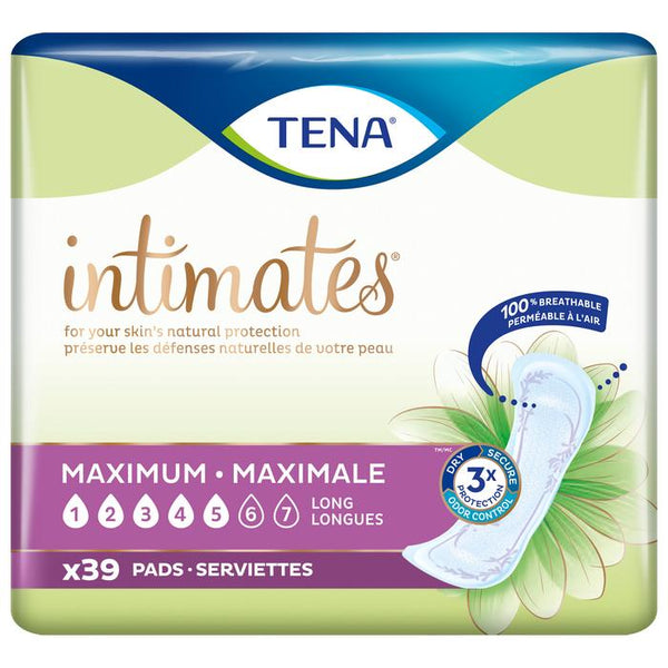 TENA Intimates Maximum Long Pads 12 Count 15"